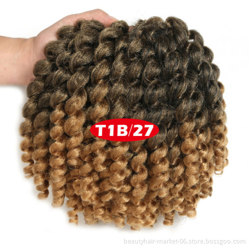 Factory Price Synthetic Hair Twist Braids Marley Afro Bounce Twist Model Jumpy Wand Curl  Crochet Braid